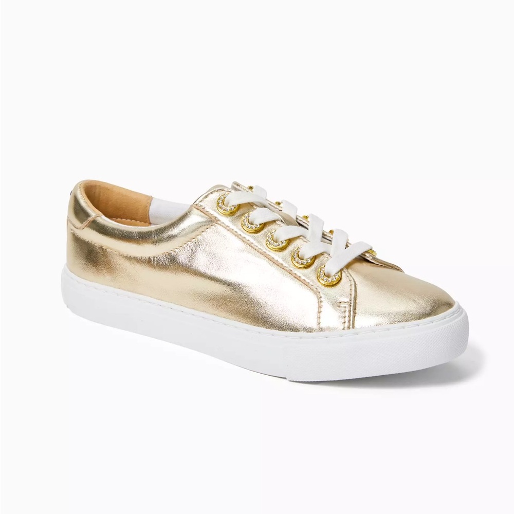 Lily Pulitzer Lux Hallie Sneaker in Gold ✨